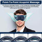 CAREHELS Eye Massager with Heat, Heated Eye Mask with Vibration for Migraines, Dry Eyes and Dark Circles, Wireless Eye Care Devi