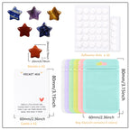 ISAROARO 42 Sets Bulk Pocket Hug Little Star Worry Stones Token Gift Card for Friends Colleagues Family Distance Social Celebrat