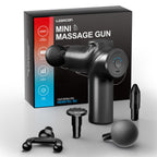 LEERCON Massage Gun Deep Tissue Electric Massagers Mini Massage Gun Travel with 4 Massage Heads Muscle Percussion Massager Gun G