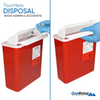 Oakridge Products Sharps Container for Home Use and Professional 5 Quart (2-Pack), Biohazard Needle and Syringe Disposal, Mailbo