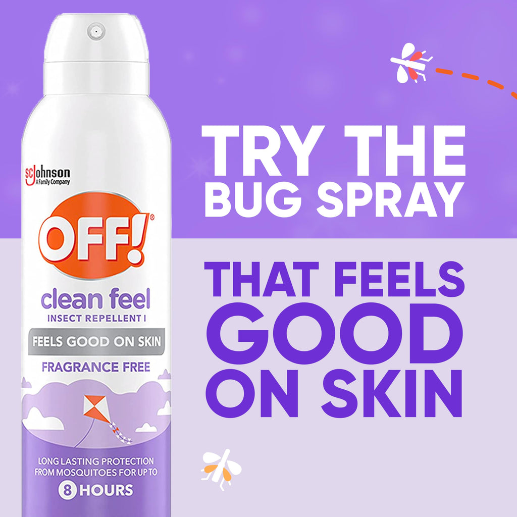 OFF! Clean Feel Picaridin Insect Repellent Aerosol Value Pack, 2 Cans, 10 oz Total