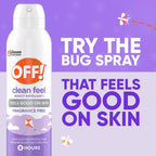 OFF! Clean Feel Picaridin Insect Repellent Aerosol Value Pack, 2 Cans, 10 oz Total