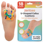 ZenToes U-Shaped Felt Callus Pads Protect Calluses from Rubbing on Shoes Reduce Foot and Heel Pain 1/8    Self-Adhesive Moleskin