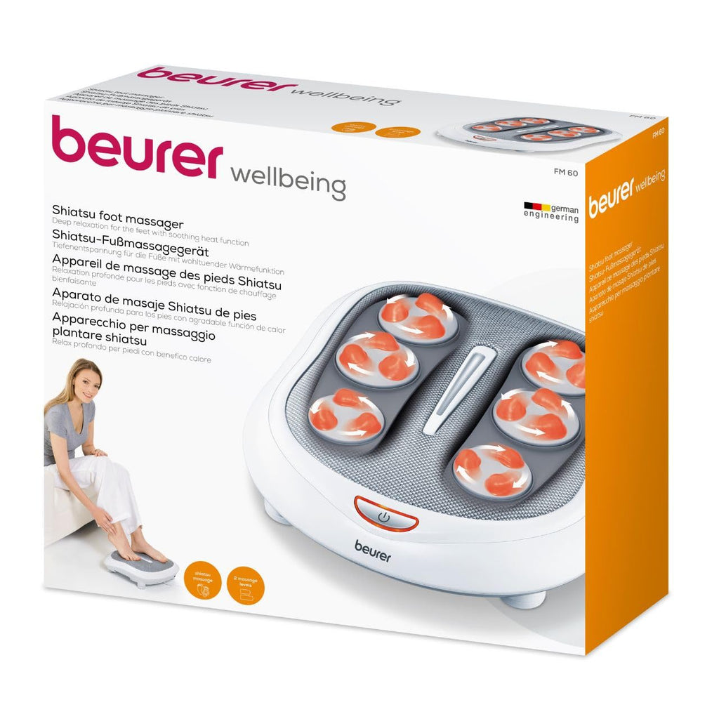 Beurer FM 60 Fumassagegert, 18 Massagekpfe, Wrmefunktion, 2 Geschwindigkeiten, durchblutungsfrdernde Shiatsu Massage
