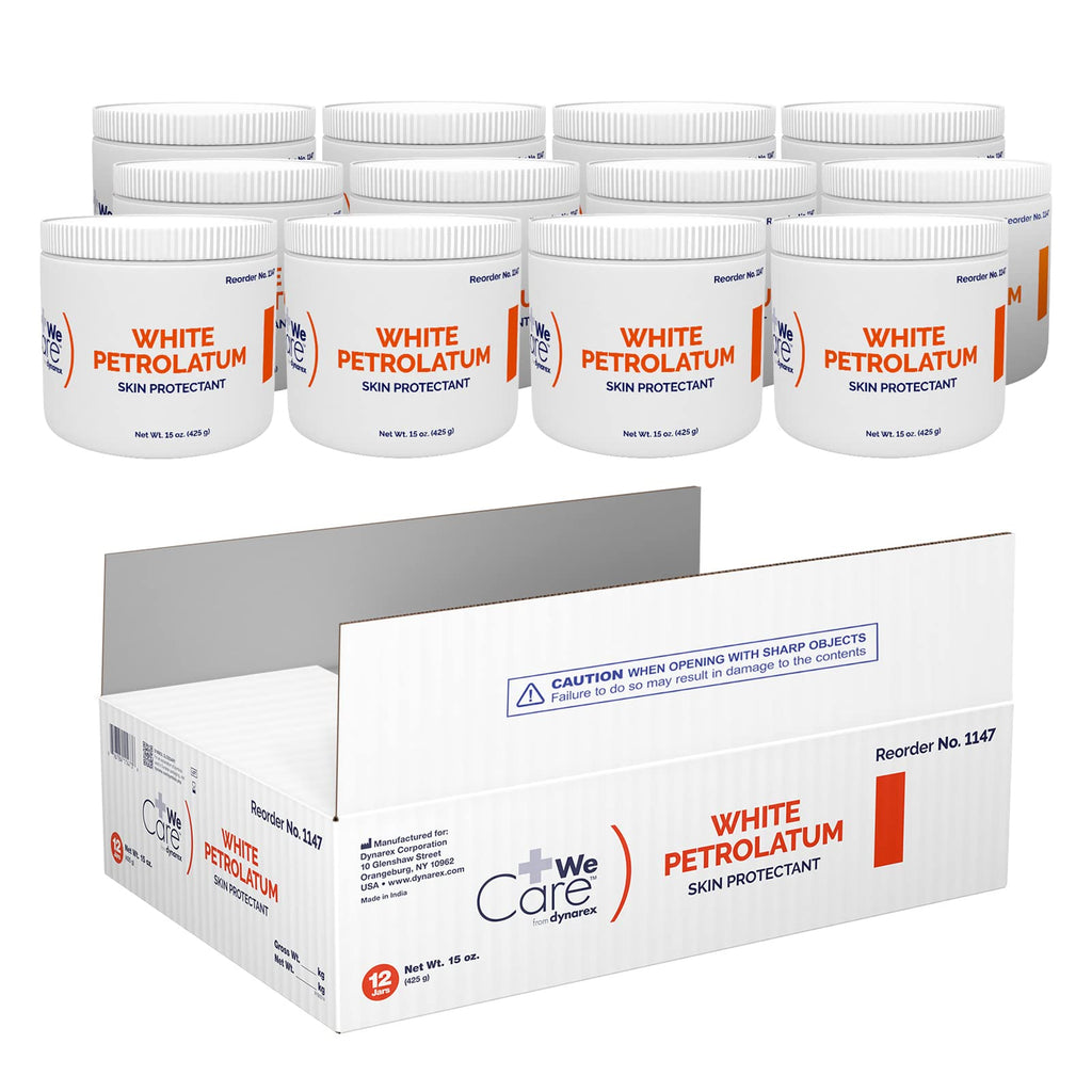 Dynarex White Petrolatum, Petroleum Jelly for Dry, Damaged or Cracked Skin, Soothing White Petroleum Jelly for Minor Skin Irrita