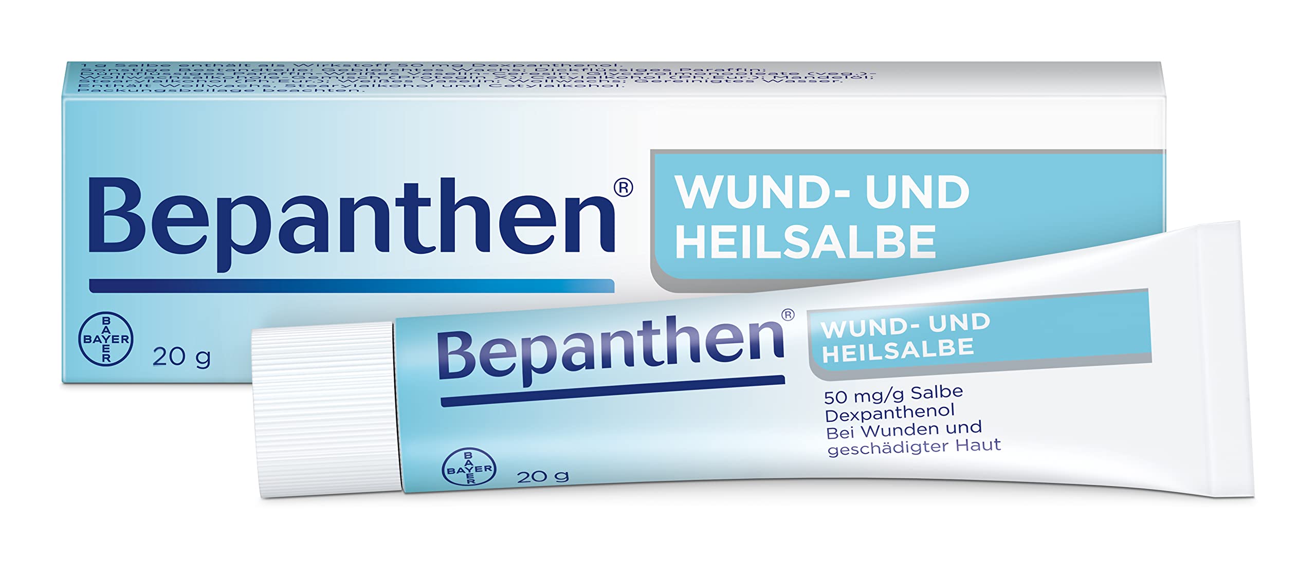 Bepanthen Wound and Healing Ointment, Supports Healing of Small, Superficial Wounds and Scaly-Cracked Skin Areas, 20g/ 0.70 Fl.o