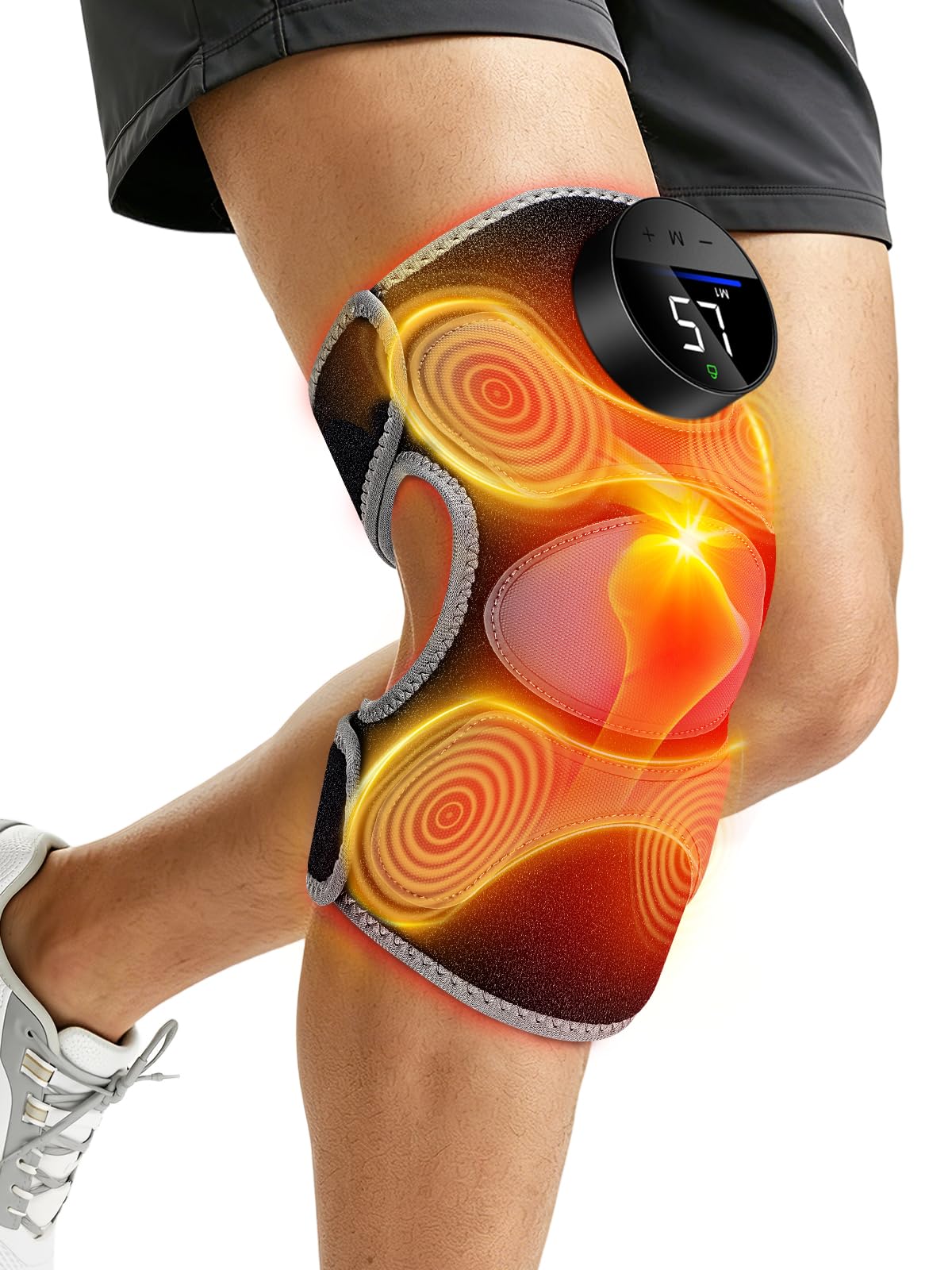 3in1 Red Light Therapy Knee Massager with Heat & 4 Vibration Motors