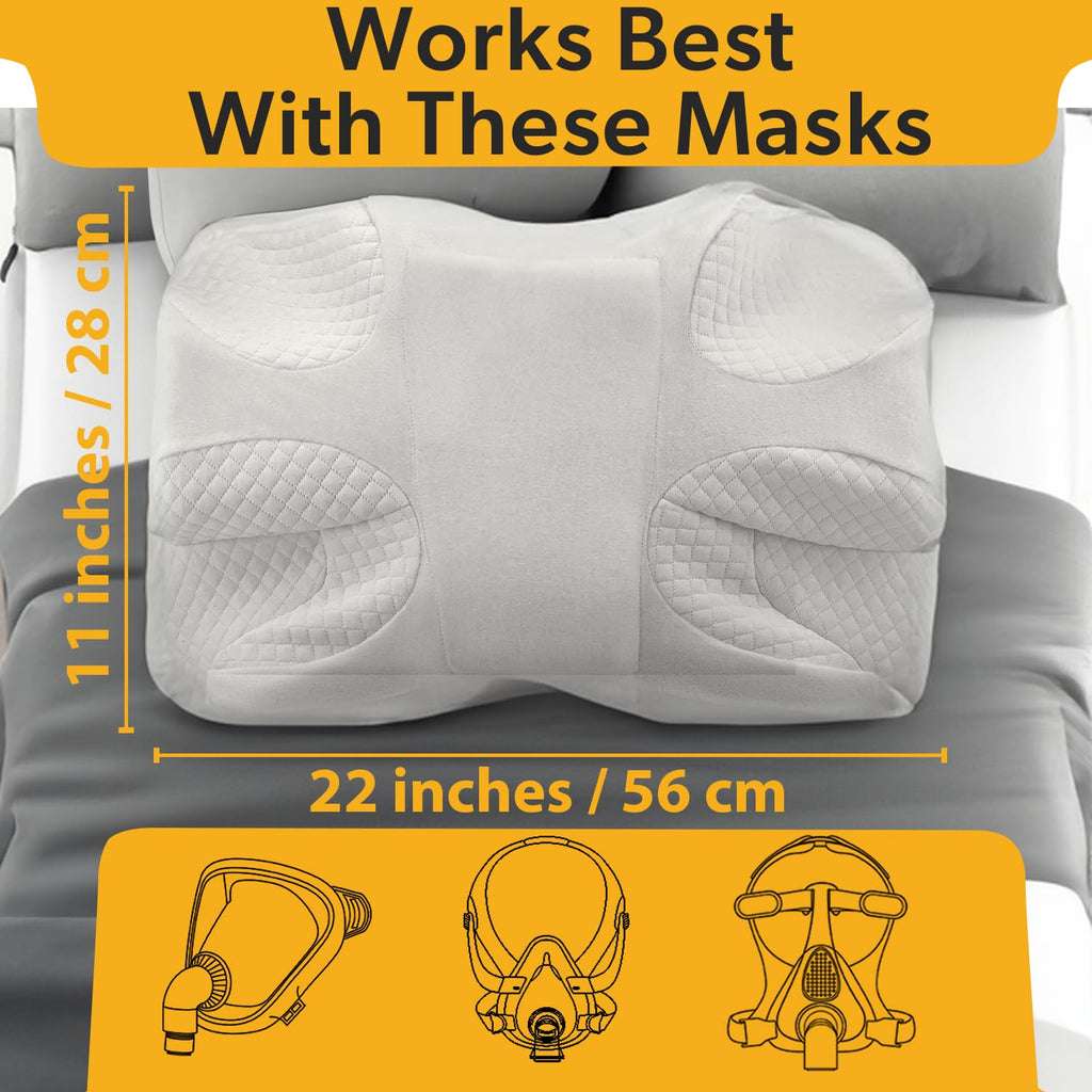 EnduriMed CPAP Pillow for Side Sleeping - HSA FSA Pillow Eligible for Better Sleep with CPAP Machine - CPAP Accessories - CPAP P