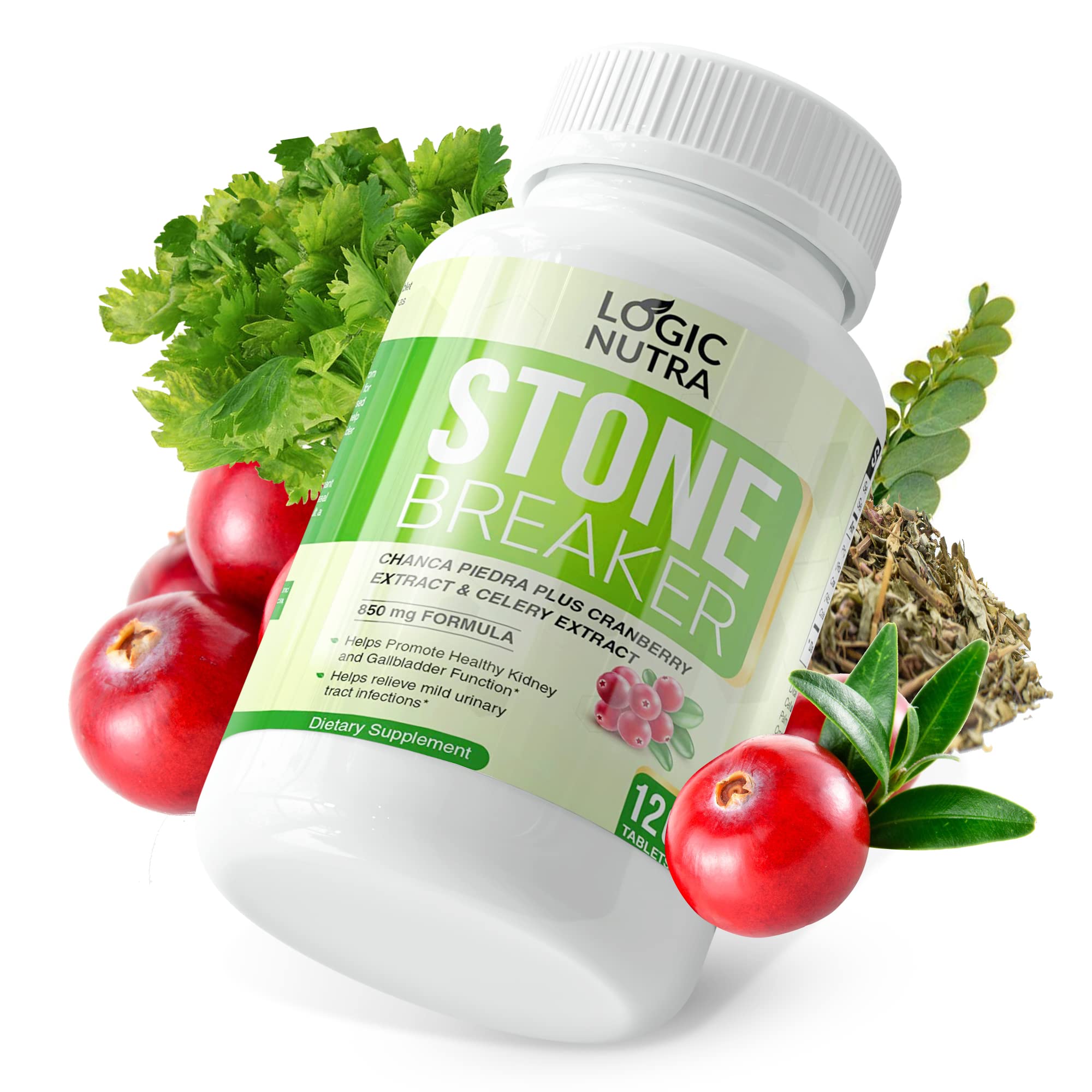 Logic Nutra Chanca Piedra Kidney Stone Breaker 120 Tablets 800 mg - Maximum Strength for Gallbladder & Urinary Cleanse with Phyl