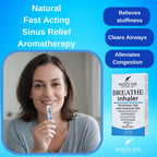 White Ink Breathe Better Pink Himalayan Sea Salt Nasal Inhaler | Congestion | Allergy | Focus | Aromatherapy Sinus | Lung (2)
