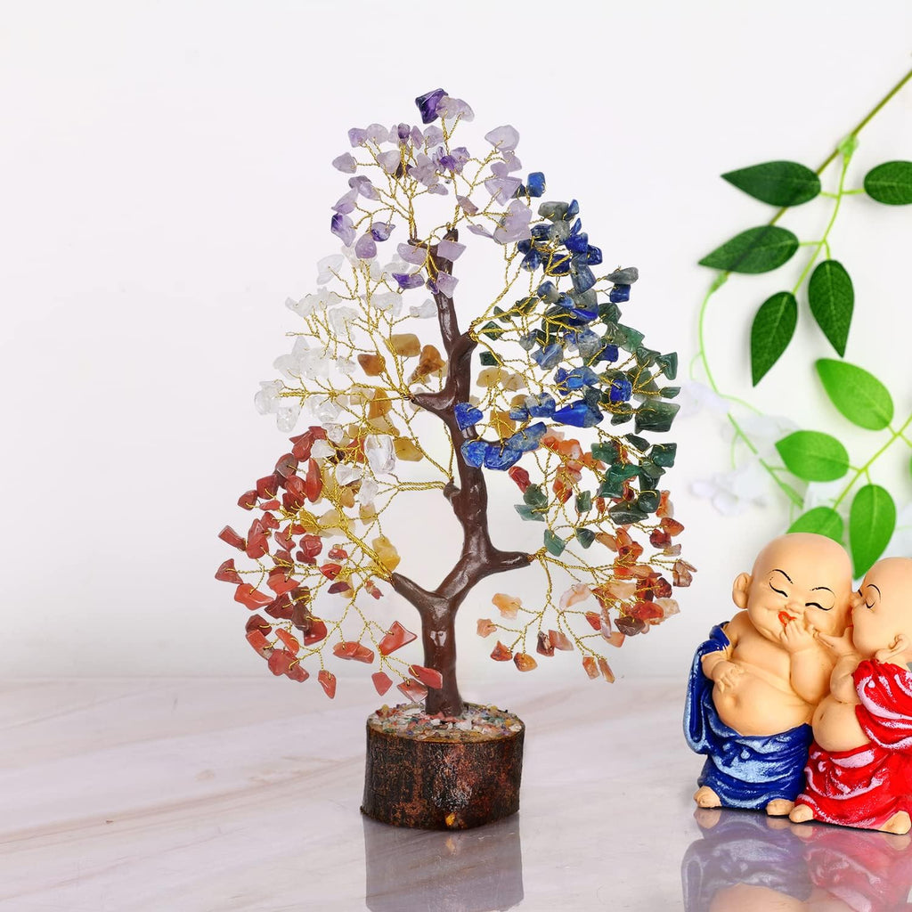 YATSKIA 7 Chakra Tree of Life, Crystals and Healing Stones, Birthday Gifts for Women - Crystal Tree for Positive Energy, Home Of