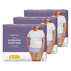 Amazon Basics Incontinence Underwear for Women, Protective, Disposable, Postpartum, Maximum Absorbency, X-Large, Lavender, 48 Co