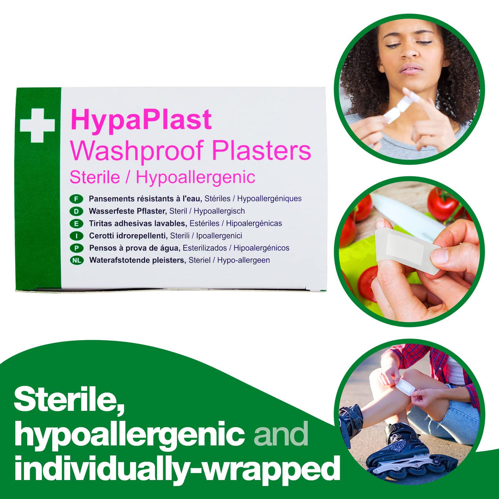 Safety First Aid Group HypaPlast Clear Washproof Assorted (Pack of 100)