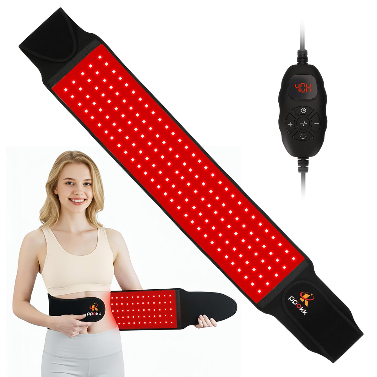 Red Light Therapy for Body,150 LEDs Infrared Light Therapy Wrap Belt for Waist,Upgraded 3 in 1 Led Beads,660nm Red Light &850nm 