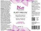 Dr. Platts Platt Pro 5% with Lavender All Natural & Bio-Identical Progesterone Cream - Travel Size (1 Ounce) - Free from parabe