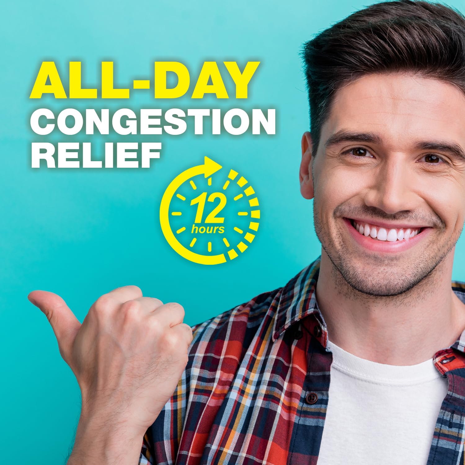 GenCare - Mucus Relief Guaifenesin Maximum Strength 1200mg (50 Tablets) Extended Release Expectorant for Chest Congestion & Coug