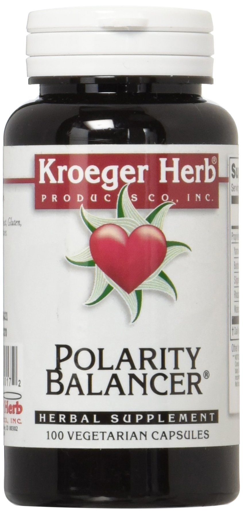 Kroeger Herb Polarity Balancer Vegetarian Capsules, 100 Count