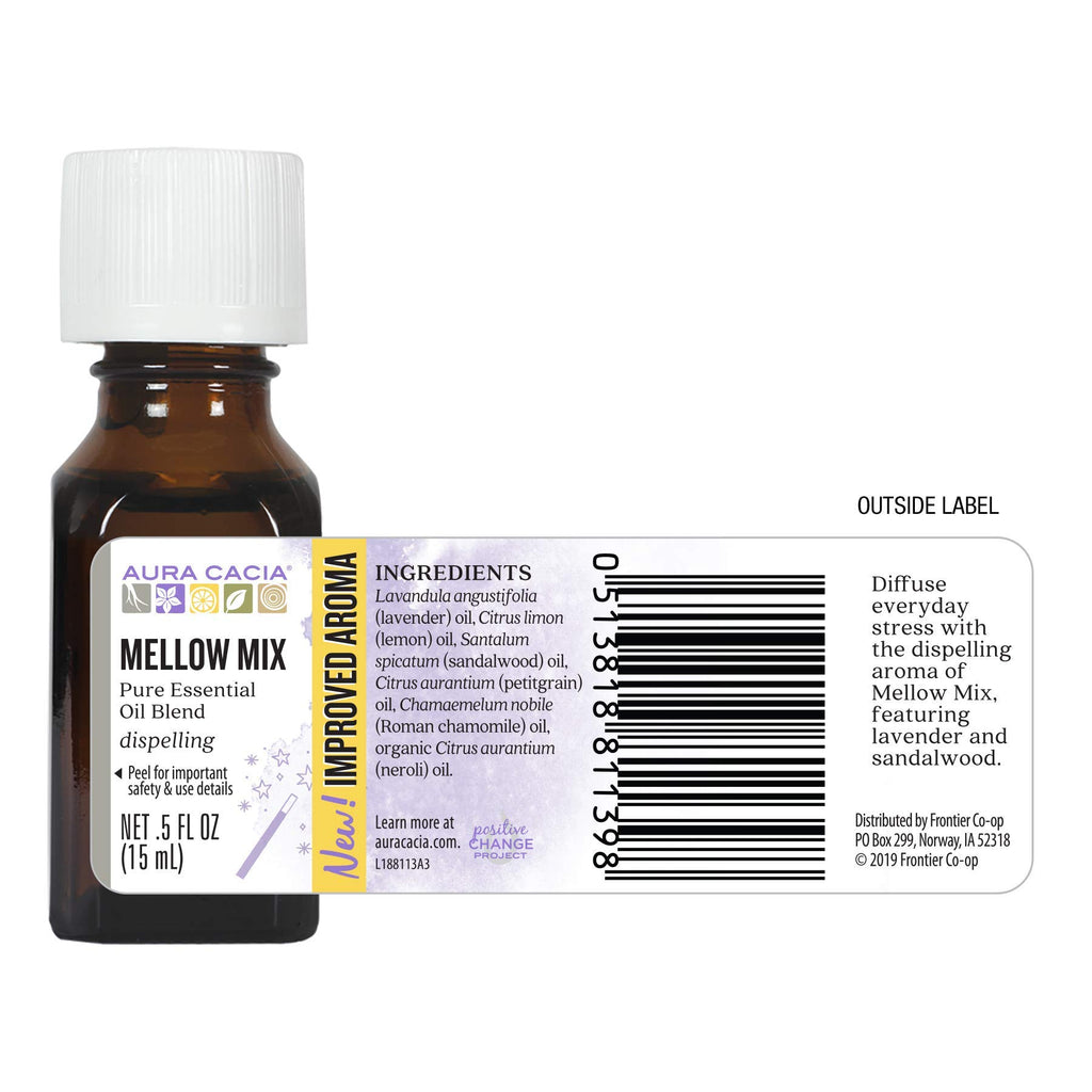 Aura Cacia Mellow Mix Essential Oil Blend | 0.5 fl. oz.