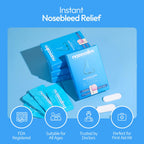 NozeCalm Nose Bleed Stopper - 6 Count - Fast Relief for Kids and Adults - Bloody Nose Stoppers with Clotting Agent - Hypoallerge