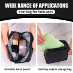Ymapinc Period Sanitary Bag, Napkin Storage Bag Tampon Pouch Portable Feminine Care First Period Kit for Teen Ladies Women (Blac