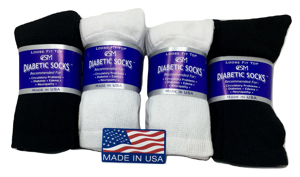 Diabetic Socks,Creswell Diabetic Socks, 1 Dozen Pairs,for Men and Women, Medical Socks for Neuropathy, Edema, Diabetes, Full Cus