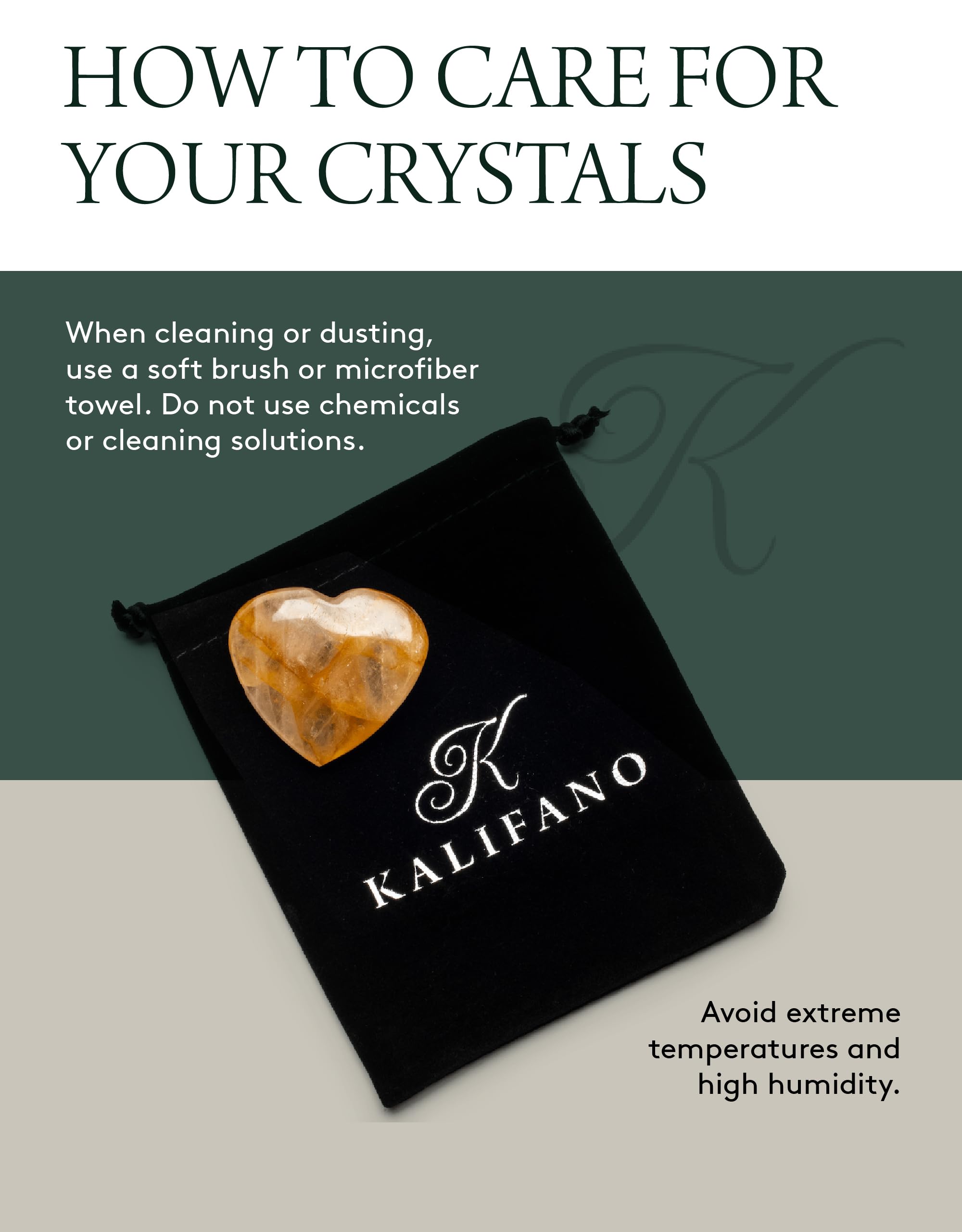 KALIFANO Golden Healer Quartz Heart - Worry Stone with Healing & Calming Effects - AAA Grade High Energy Hematoid Cuarzo with In