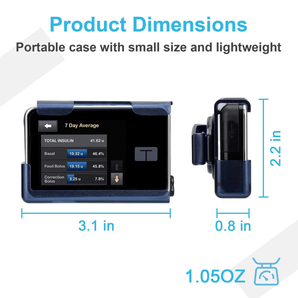 iGuerburn 360 Rotating Case for Tandem tslim X2, Insulin Pump Holder for t Slim/t:Slim G4, t: Holster Belt Clip Not Easy Fall &