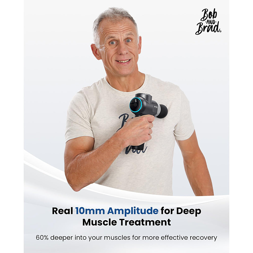 BOB AND BRAD C2 Plus Massage Gun with Heat, Deep Tissue Percussion Massager Gun, Muscle Massager, Electric Back Massagers for Pr