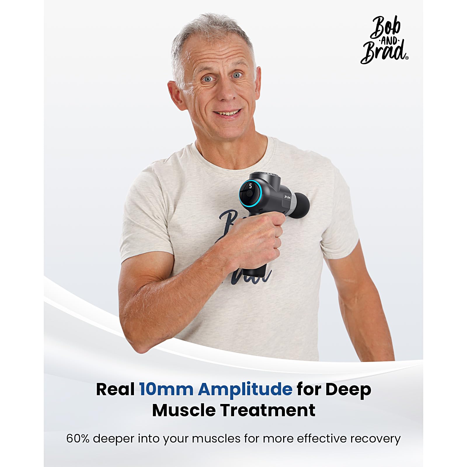 BOB AND BRAD C2 Plus Massage Gun with Heat, Deep Tissue Percussion Massager Gun, Muscle Massager, Electric Back Massagers for Pr