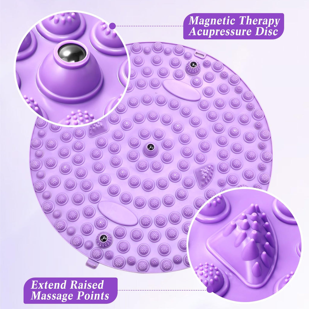 Threlaco 4 Pack Foot Massager Mat Foot Reflexology Pad with Magnetic Relaxation Massage Feet Pressure Point Pad Anti Fatigue Wal