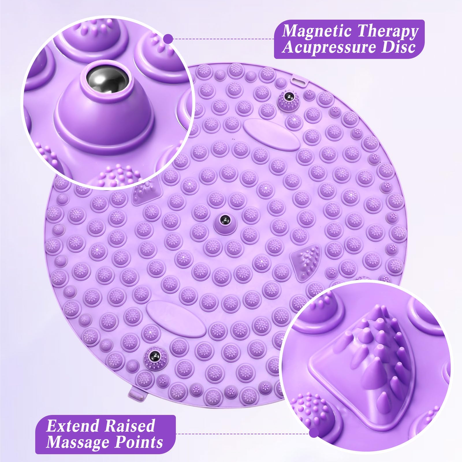 Threlaco 4 Pack Foot Massager Mat Foot Reflexology Pad with Magnetic Relaxation Massage Feet Pressure Point Pad Anti Fatigue Wal
