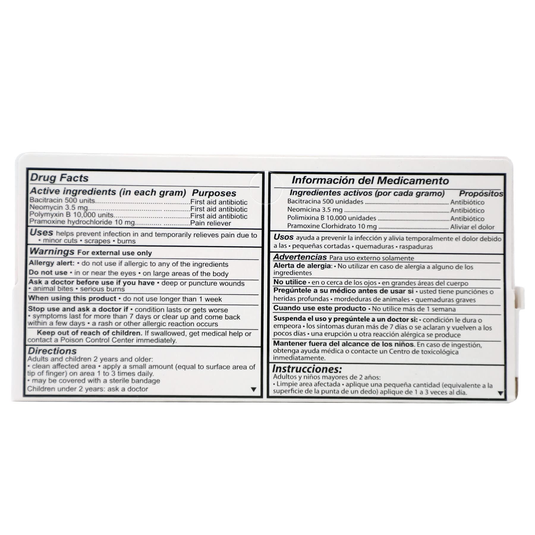 Cuadriderma Original, First Aid Antibiotic, Minor Cuts and Burns Protection Ointment, 1 Oz, Tube.