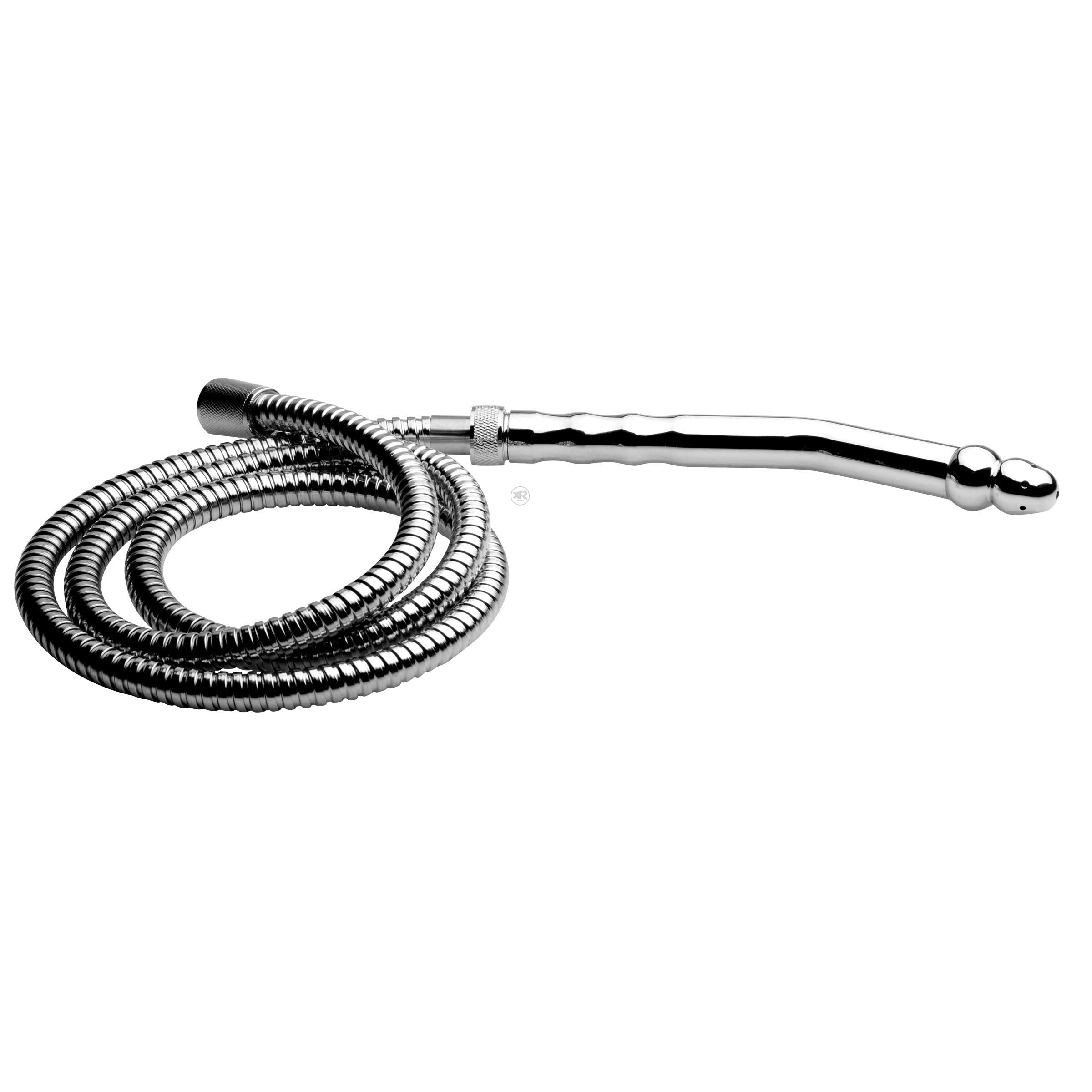 Cleanstream Angled Enema Nozzle, Silicone Shower Cleansing System, Detachable Tip, Silver, 1 Count
