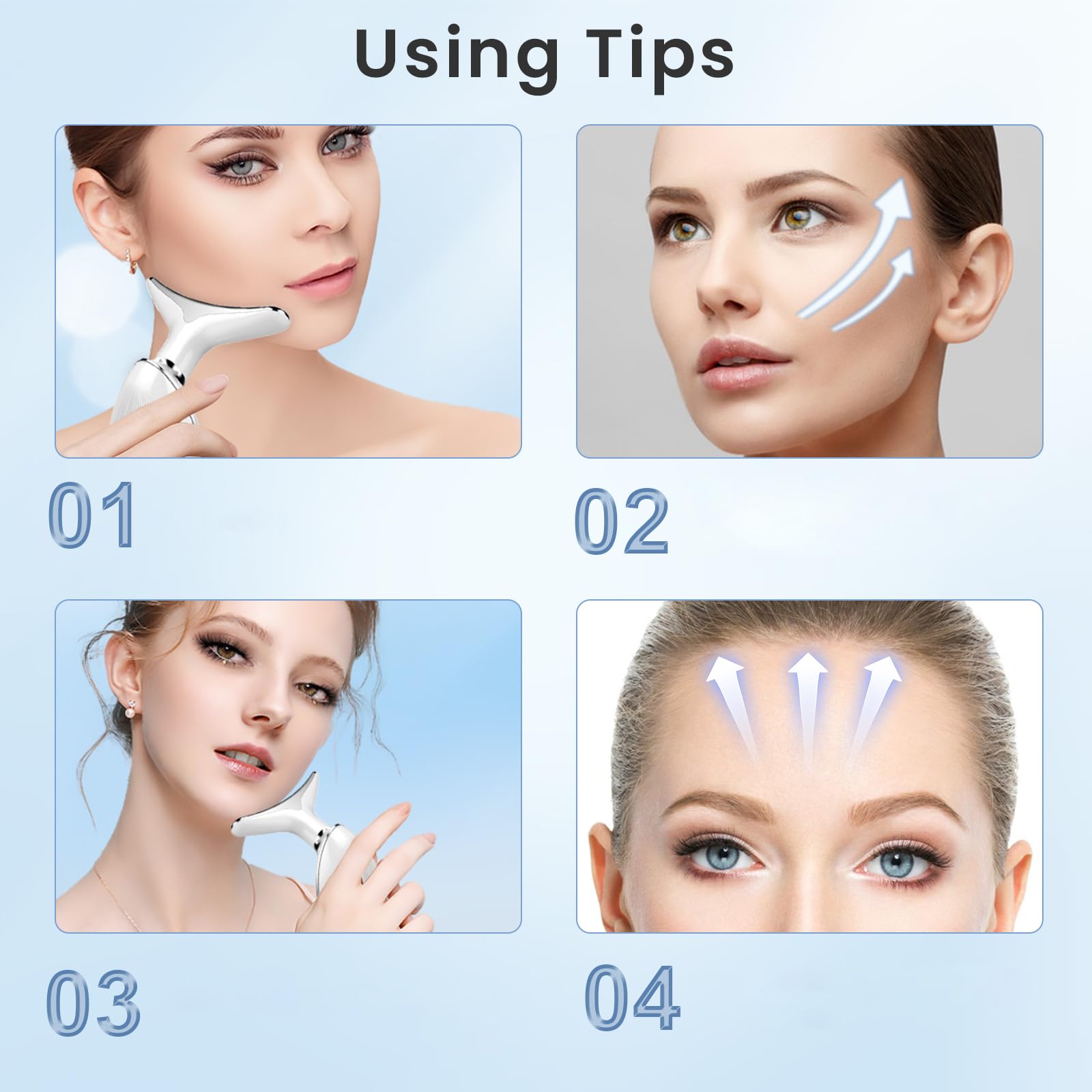Budobiruon Red Light Therapy for Face, Face and Neck Massager, Wrinkle Remover with Red Light Therapy for Skin Care, Cleansing,