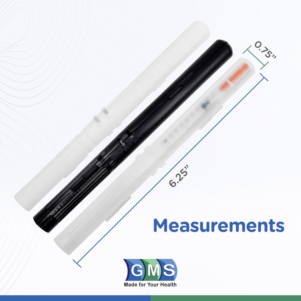 GMS 60cc Syringe Case - Holds New, Prefilled & Used Syringes with Needles - Small & Discreet - Ideal for Travel - Sharps Contain