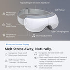 Mynt 5-Mode Eye Massager with Heat and Bluetooth Capability, Folding Heated Eye Massager, Heating Eye Massage with Voice Announc