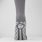 6 Pairs of Non-Skid Diabetic Crew Socks, Non Binding Top Therapeutic Cotton Gripper Socks (Grey, Size: 13-16)
