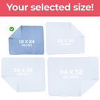 Utopia Bedding Waterproof Incontinence Bed Pads 18 x 24 Inches (Pack of 4, Blue), Washable and Reusable Underpads for Adults, El