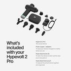 Hyperice Hypervolt 2 Pro - Featuring Quiet Glide Technology - Handheld Percussion Massage Gun - 5 Speeds, 5 Interchangeable Head