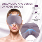 99% Fully Block Out Light Eye Sleep Mask, 3D Deep Contoured Eyes Cover Zero Pressure, Long Lash Extension Eyes Mask with Adjusta