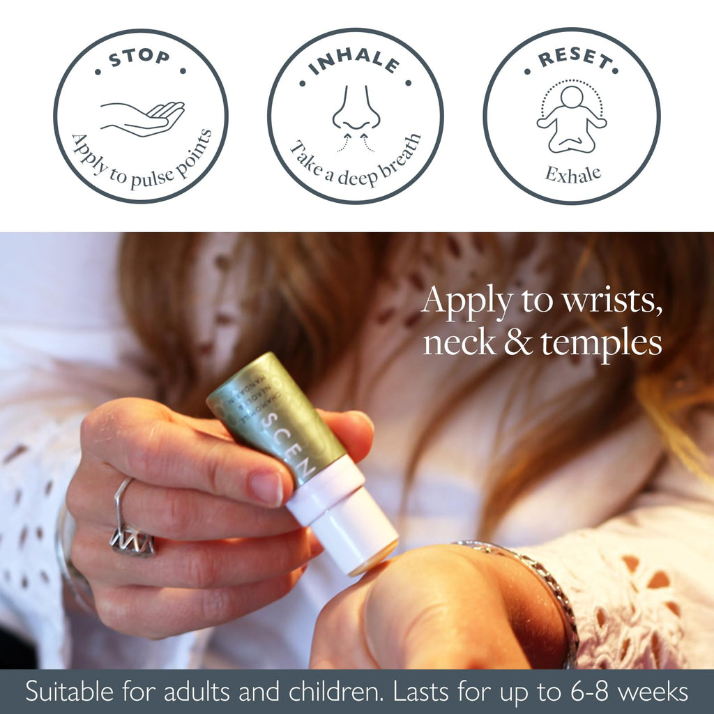 Scentered Aromatherapy Balm Stick, Love - Self Care & Emotional Wellbeing - 100% Natural Essential Oils Blend: Rose, Cedarwood,