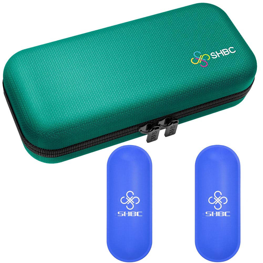 SHBC Insulin Cooler Travel Case for Diabetic Organize Medication Insulated Cooling Bag with 2 Ice Packs Green