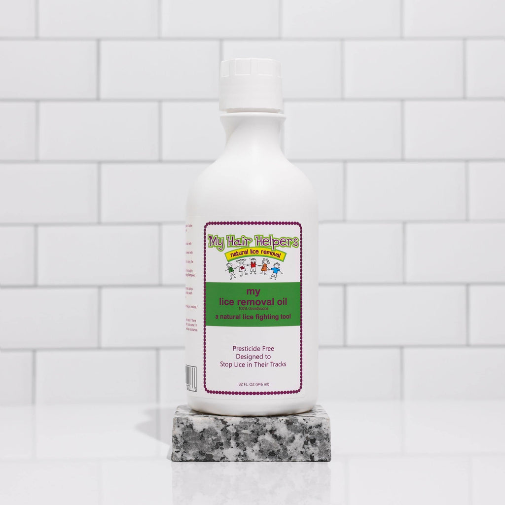 My Hair Helpers Dimethicone Oil for Head Lice | Kid-Safe | Addresses Louse and Nits, 32 fl Ounces | for 3-5 People