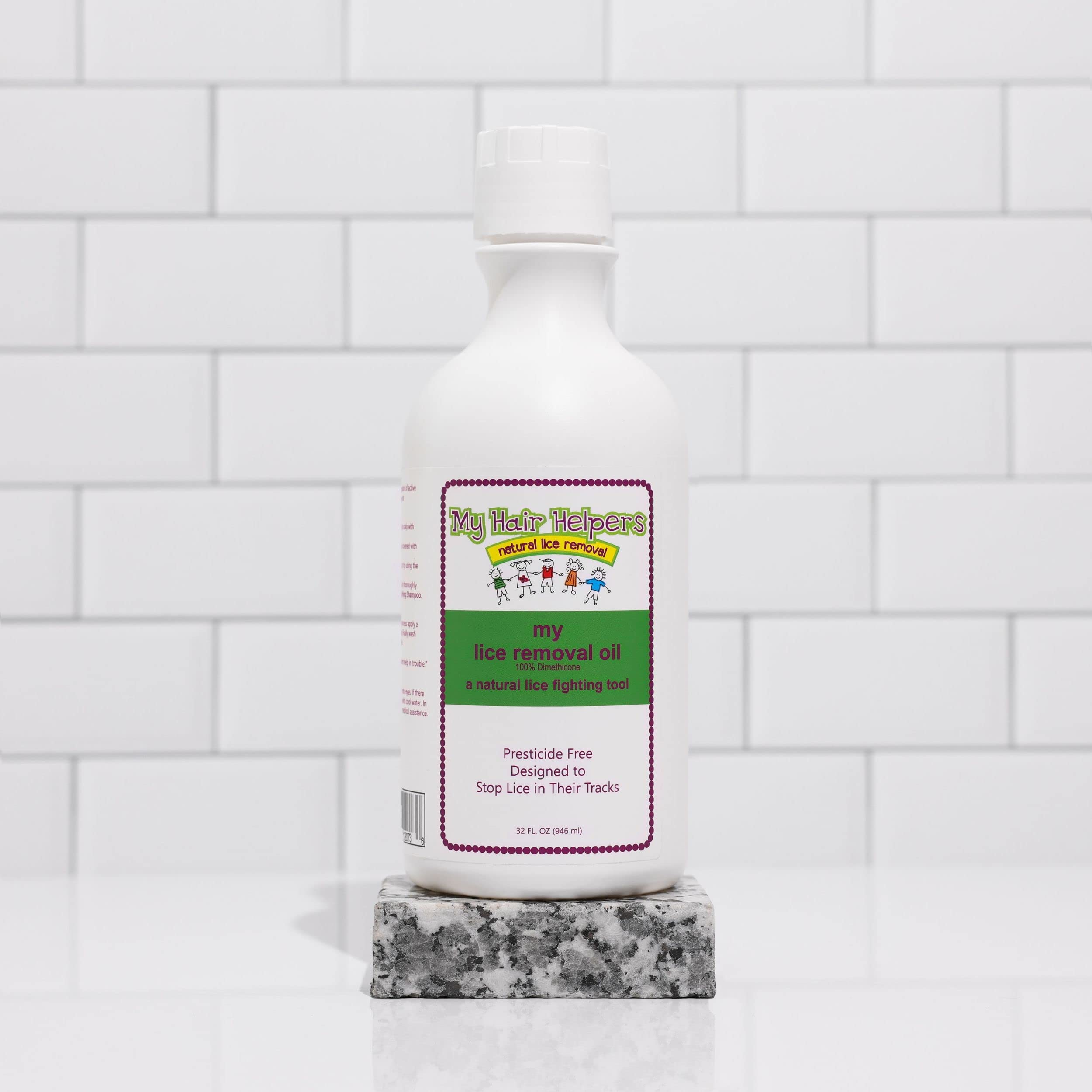 My Hair Helpers Dimethicone Oil for Head Lice | Kid-Safe | Addresses Louse and Nits, 32 fl Ounces | for 3-5 People