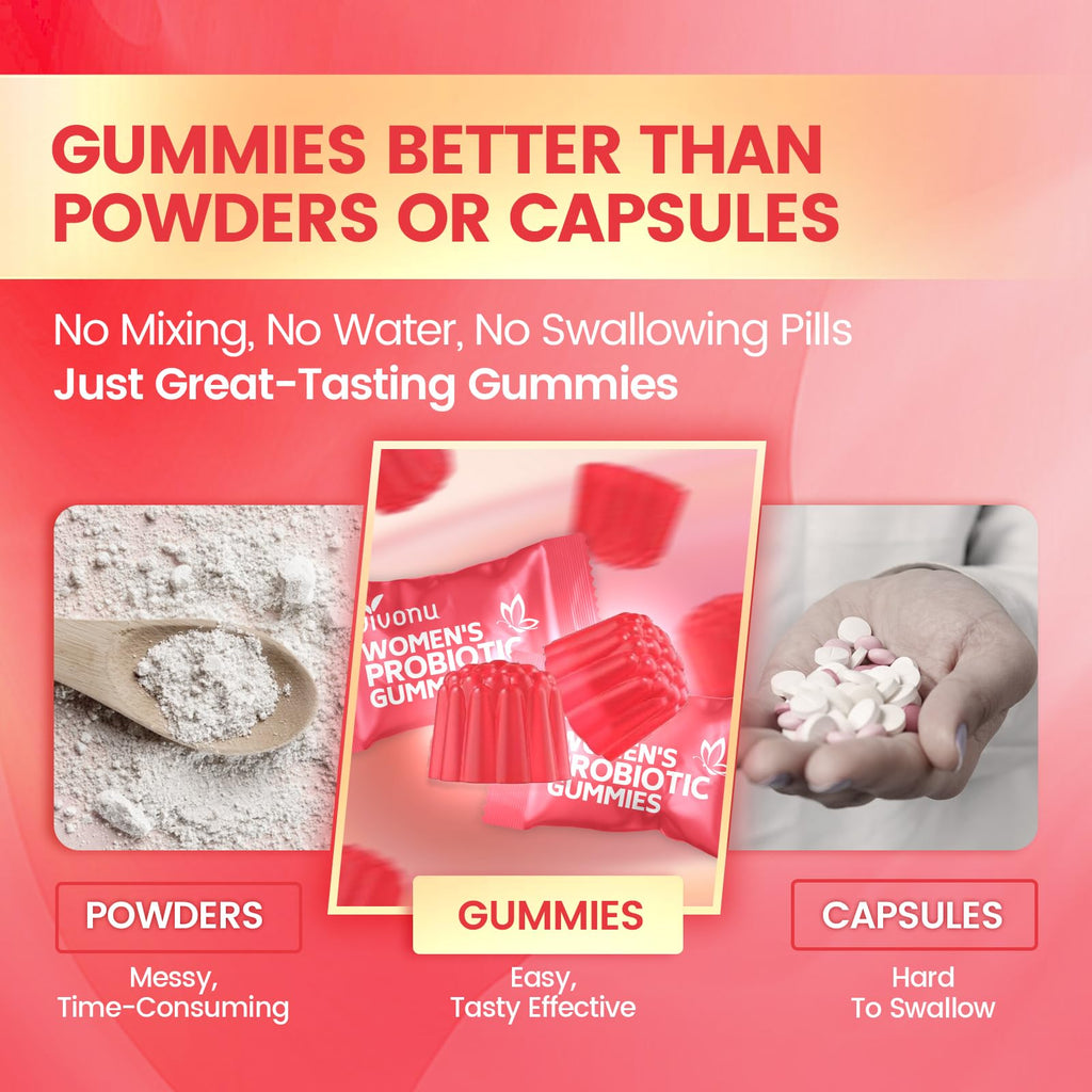 VivoNu Vaginal Probiotics for Women, Feminine Balance pH Gummies for Healthy Odor, Yeast Balance & Flora + Vitamin C for Immune
