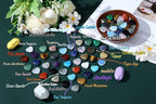 NUKAYAI 40 PCS 0.8 inch Heart Shaped Crystals Heart Stones Love Cute Tiny Trinket Gemstones Rose Quartz Amethyst Set Wholesale R