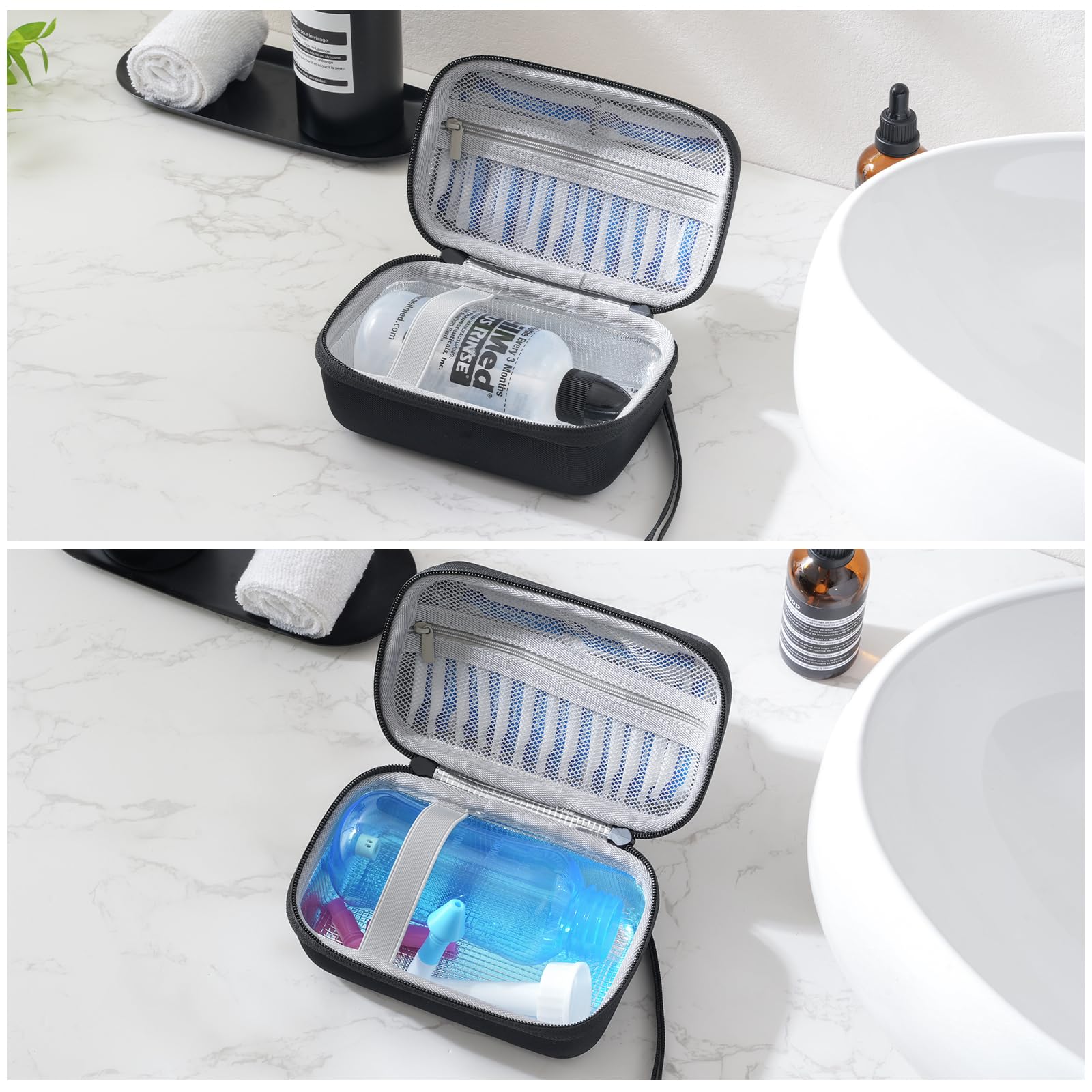 ProCase Travel Case for NeilMed Sinus Rinse Packets, Carrying Bag for Maoever Neti Pot Nasal Rinse, Portable Case for Sinus Rins