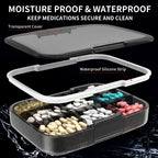 Restree Large Pill Organizer, Portable Pill Dispenser, Moisture-Proof Travel Pill Case for Vitamin, Medicine, Fish Oil/Supplemen
