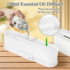 Timeable Flame Air Humidifier, Upgrade 7 Color Flame Fire Lights Essential Oil Diffuser Waterless Auto Off 150ml Aromatherapy Di
