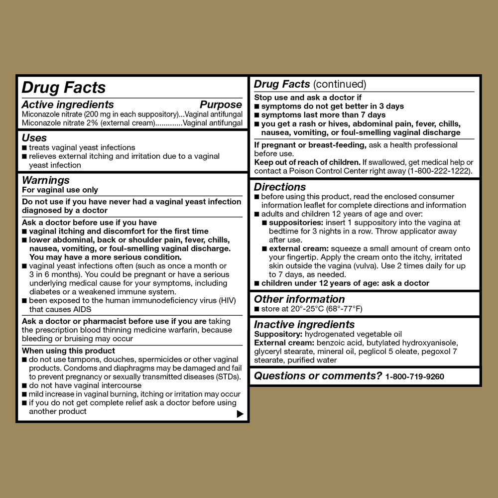 GoodSense Miconazole Nitrate Vaginal Suppositories (200 mg) and Miconazole Nitrate Cream (2%)